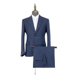 Coat Pants Men’s Slim Fit Suit Blue Casual Men’s Wedding Dress