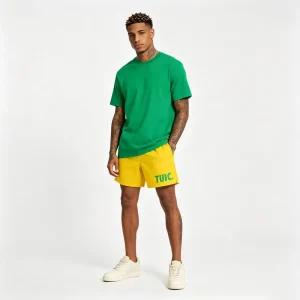 Colorful Nylon Color Block Thin Beach Baggy Men’s Shorts Gym Women’s Set