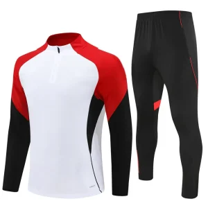 Comfortable and Breathable Sportswear. Half zip Football Jerseys. Men’s Long sleeve Shirt and Pants Training Set
