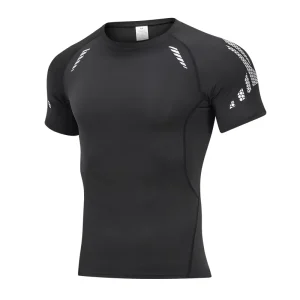 Compression Shirt Men’s Elastic Quick Drying Running Short Sleeve Men T shirt Sports Fitness Tights