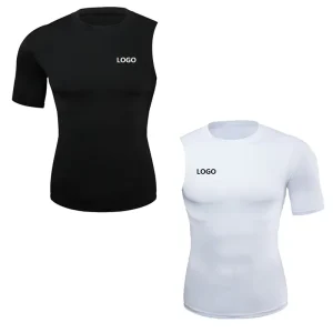 Compression T Shirt EU Size 95% Polyester Gym Clothing Workout Tee Single Sleeve Basketball Soccer Baselayer Training Wear Shirt