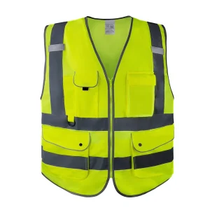 Construction Security Safety Vest Reflective Clothing Reflector Hi Vis Vest With Card Pocket