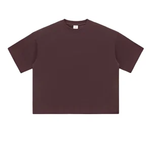 Cool Casual Washed Short Wide Square Short Sleeved Men’s 230G Pure Cotton Antibacterial Shoulder T Shirt