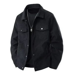 Corduroy Men Coat Short Lapel Autumn Winter Trendy Men’s Jacket Men Clothing Winter Clothes Warm Jackets