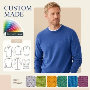 Cotton Crew Neck Knit Sweater Men’s Sweater Melange Knitwear Soft Touch Design for Casual Wear