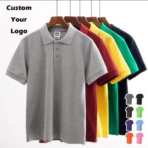 Cotton Golf Shirts Blank Plain Polyester Shirts Custom Embroidery Logo Printing Golf Shirt for Men
