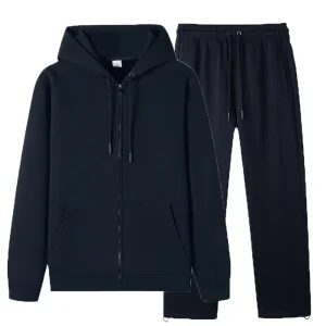 Cotton Men Hoodie Set Custom Print logo Jogger Sweatsuit Set Unisex Tracksuit Sweatpants Jogging Hoodie Set for Men