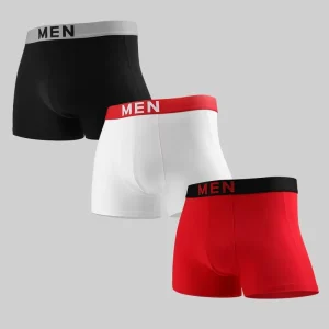 Cotton Men’s Underwear Boxers Shorts with Breathable Stretch Band Large U-bag