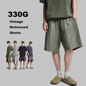 Cotton Summer Breathable Sports Loose Shorts Casual Sweat Pants Streetwear Oversized Men’s Shorts