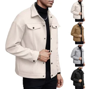 Cross border Autumn and Winter Lapel Men’s Jacket Casual Sports Business Jacket
