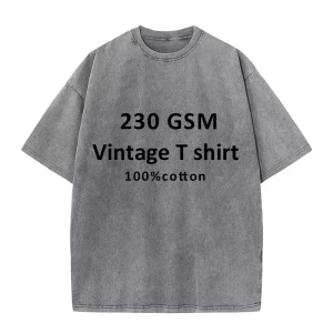 Custom 100% Cotton Acid Wash Streetwear Graphic t Shirts Vintage Oversized Men’s T shirts