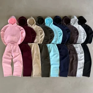 Custom 100% Cotton French Terry 280gsm Acid Wash Breathable Autumn Hoodie and Sweatpants Set Men’s Oversized Boxy Fit