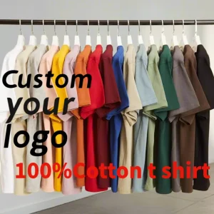 Custom 100% Cotton Plain T Shirt Logo High Quality Men’s T-Shirt Comfortable and Breathable Printing Tshirts for Men