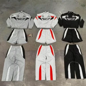 Custom 2 Piece Jogger Sets Nylon Sweat Pant Windbreaker Summer Men Nylon Tracksuit for Men