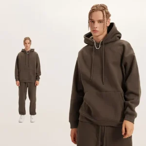 Custom 35 Colors Winter Embroidered Fleece Hoodie Men Loose Fit 3D Foam Reflective Print Pullover