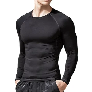 Custom Activewear Manufacturers Men’s Activewear Sports Tights Running Clothes Slim Fit T Shirt Long Sleeve Quick Dry Shirt
