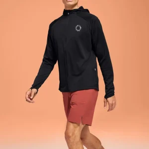Custom Adjustable Hood Men’s Performance Oversized Solid Autumn Hoodies Breathable Thumb Hole Sweat Wicking Running Essential