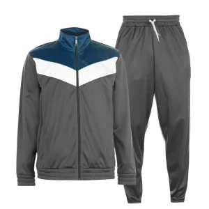Custom Anti Bacterial Polyester Cotton Men’s Tracksuit Sets Casual Sweatsuit Fleece Lining