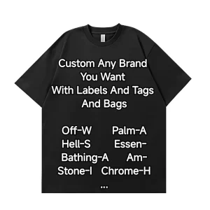 Custom Apparel Manufacturer Puff Print Tee Heavyweight Oversized Boxy Men’s T-shirts Waffle Camo All Over Print T Shirt