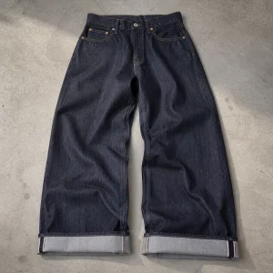 Custom Baggy Selvedge Denim Jeans Men’s Wide Leg Raw Denim Pants
