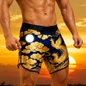 Custom Bodybuilding Fitness Beach Shorts for Men Gym Training Swimwear Workout Athletic Wear