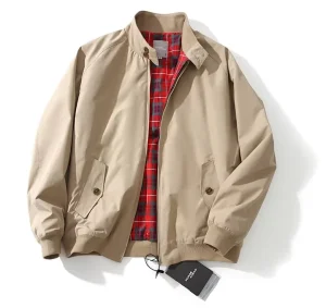 Custom British Style Men’s Classic Jacket Solid Lining Standard Windproof Breathable Eco Friendly Spring Autumn Zipper
