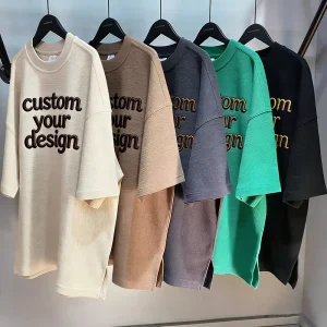 Custom Clothing Manufacturers T Shirt Men’s 100% Cotton Luxury Quality Blank Drop Shoulder Streetwear Oversize T shirt for Men