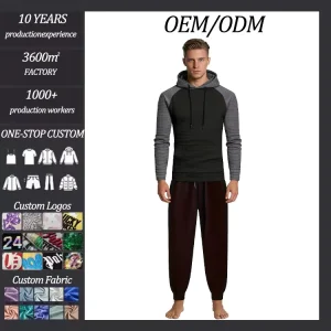 Custom Clothing Men’s Autumn Casual Long Sleeve Hoodie Lightweight Pullover Latest Design Breathable Hoodie Set