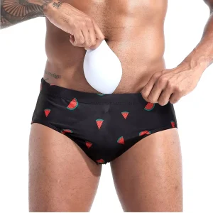 Custom Comfortable Breathable 1-Piece Swimwear for Men Bikini with Fadeless Print Comfortable Men’s Swim Brief