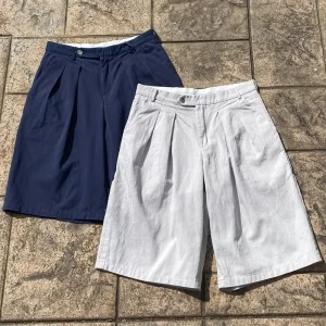 Custom Cotton Blank Summer High Waist Long Streetwear Oversized Pleated Wide Leg Short Pant Jeans Baggy Jorts Men’s Denim Shorts