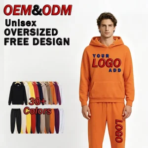 Custom Cotton Blank Unisex Plain Men’s Pullover Oversize Hoodies Set, Men Tracksuit Sweatshirts, Men’s Hoodies Set