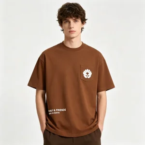 Custom Cropped Boxy Printed Heavy Men’s T shirt Blank Cotton Street Wear T shirt Oversized Drop Shoulder DTG Print T shirt