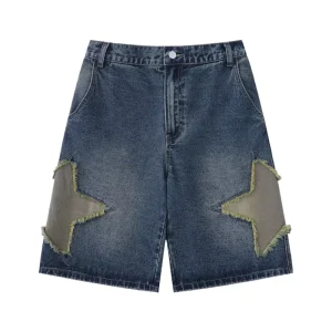 Custom Design Cotton Casual Fashion Men’s Jeans Shorts Comfortable Loose Denim for Men