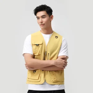 Custom Design Men’s Multi Pockets Multi Color Vest Fishing Hiking Journalist Hunting Unisex Utility Vest
