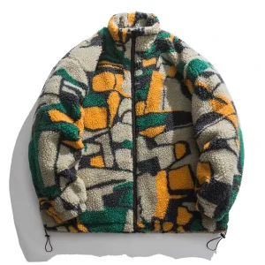 Custom Design Sherpa Polar Fleece Jacket Varsity Jacket Outdoor Fleece Jacket for Women and Men