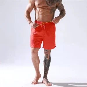 Custom Design Solid Color Plus Size Men’s Summer Beach Board Waist String Waterproof Swimwear Quick Dry Print Shorts Pants