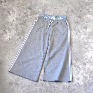 Custom Double Waist Loose Oversized Wide Legged Casual Flared Jogger Track Baggy Pants