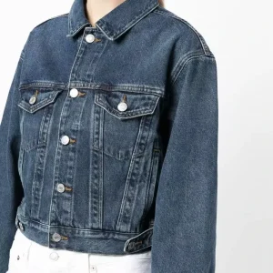 Custom Embroidered Men’s Denim Jacket with Logo on Front
