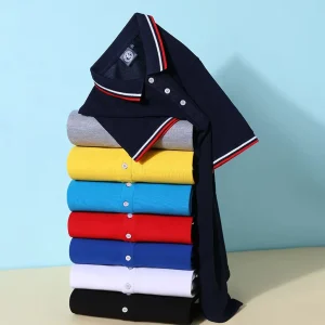 Custom Embroidery Cotton Polo Shirts for Men Casual Solid Color Quick Dry Summer Fashion Brand 220g Golf Original Polo Shirts