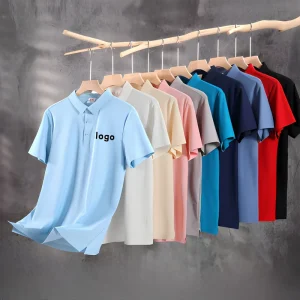 Custom Embroidery Digital Printing Logo Solid Work Shirts with Custom Logo Knitted Sport Business Custom Men’s Polo Shirts