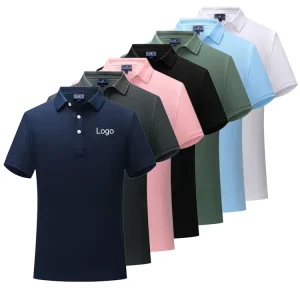 Custom Embroidery Printed Cotton Polyester T Shirt Quick Drying Breathable Sport Golf Corporate Work Uniforms Polo Shirt for Men