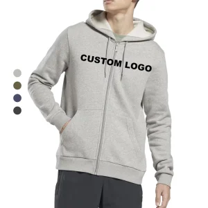 Custom Factory Full Zip up Hoodie for Men Fleece Plus Size Blank Zipper Sweatshirt Thick Heavyweight