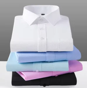 Custom Gentleman Full Formal Long Sleeve Plain Tee Plus Size White Men Dress Clothing Mens Shirts