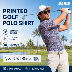 Custom Golf Polo Shirts Stretch Elastic All Over Print Sublimation Polyester Performance Golf T Shirt With Logo OEM