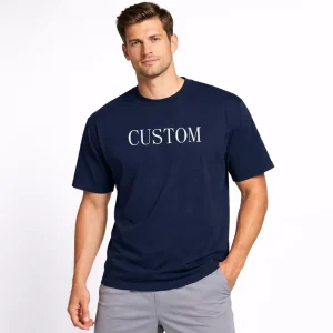 Custom Gym Wear Men Slim Fit Formal Solid Embroidered Blank Knit Short Sleeve 150 Gsm T-Shirt