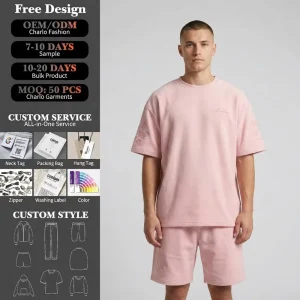 Custom Heavyweight Oversized T-Shirt & Shorts Set Manufacturer OEM & ODM Streetwear Clothing 50 PCS MOQ