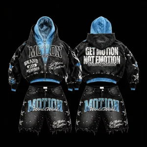 Custom High Quality Men’s Streetwear Vintage Zip up Hoodies and Shorts Set Screen Print Distressed Acid Washed Tracksuits