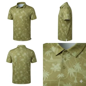 Custom High Quality Short Sleeve Slim Fit Lightweight Solid Color Polyester Men’s Golf Polo Shirt Custom Golf Polo