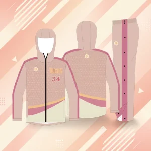 Custom Hooded Warm Up Tracksuit with Full Zip Jacket & Side Button Pants 4 Way Stretch Basketball Training Gear for Men