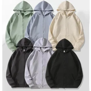 Custom Hoodie Manufacturer 420g Cotton Polyester Circle Heavy Weight Zip Sweatshirt Unisex Mens Hoodie for Men Women’s Luxury